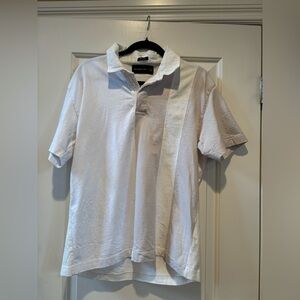 Abercrombie & Fitch White Cream Tan Polo Shirt